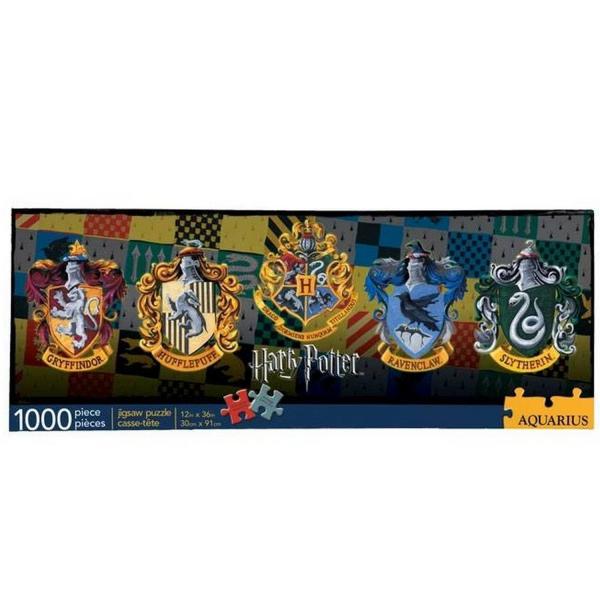 Puzzle 1000 pièces : Harry Potter Crests Slim - Aquarius-58372