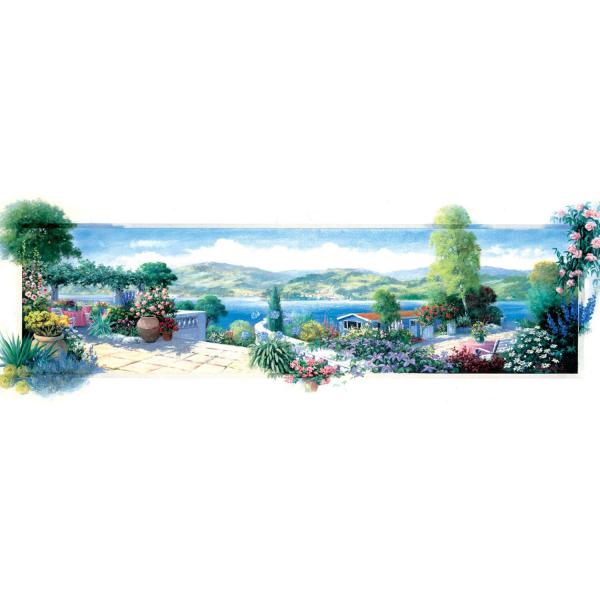 Puzzle panoramique 1000 pièces : Terrasse Jardin - ArtPuzzle-5348