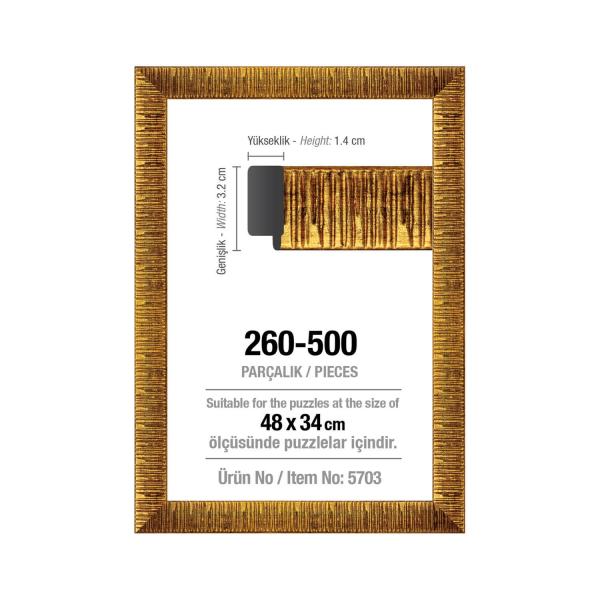 Rahmen für 500-teilige Puzzles - 30 mm : Gold - ArtPuzzle-5703
