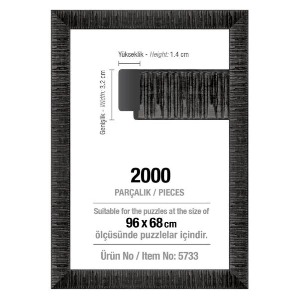 Cadre pour puzzle de 2000 pièces - 30 mm : Noir - ArtPuzzle-5733