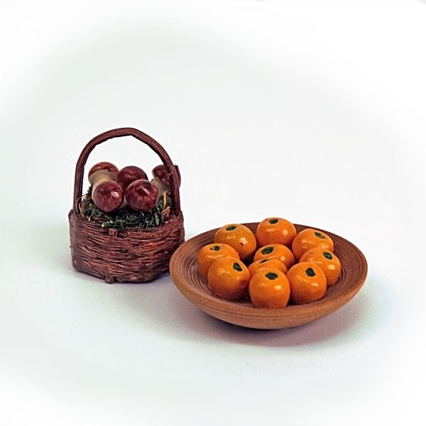 Accessoires pour maison de poupées : Mobilier et accessoires : Corbeilles de fruits d'automne - Artesania-11233