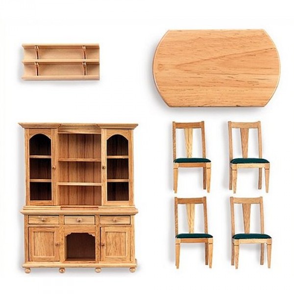 Accessoires pour maison de poupées : Mobilier pièce par pièce : Salon en pin - Artesania-10886