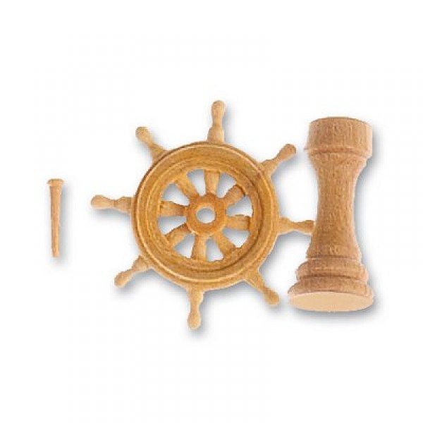 Accessoire pour maquette de bateau en bois : Roue de gouvernail  en bois 20 mm - Artesania-8572