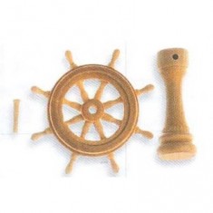 Accessoire pour maquette de bateau en bois : Roue de gouvernail  en bois 30 mm