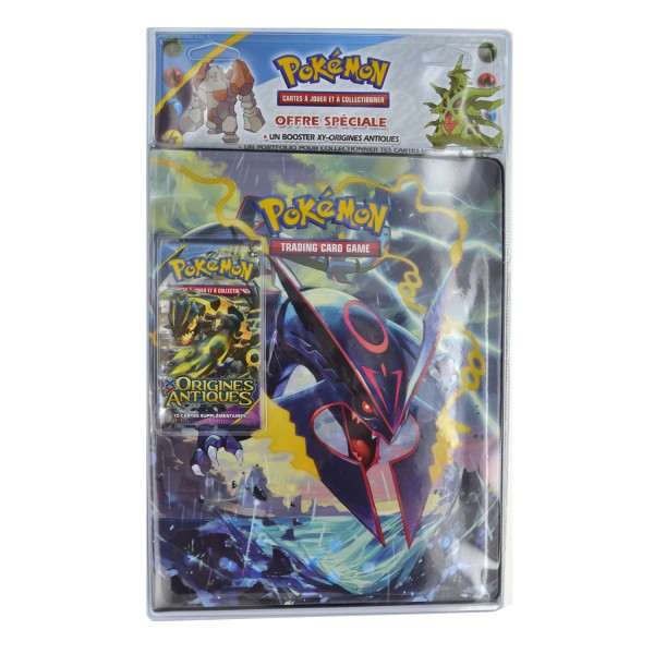 Pokemon : Pack cahier range-cartes + Booster Pokémon Origines antiques - Asmodee-POB09XY07