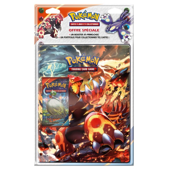 Pokémon : Pack cahier range-cartes + Booster Pokémon XY Primo-Choc - Asmodee-POB09XY05