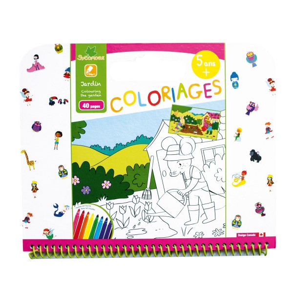 Cahier de coloriages : Jardin - Sycomore-CRE6025