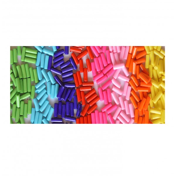 Perles tubes multicolores - Sycomore-CRE3263