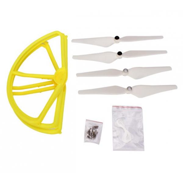 Lot 2 helices CW / 2 helices CCW / 4 protections helices pour DJI Phantom - CX-20 - Nova - CW-CCW-BGD