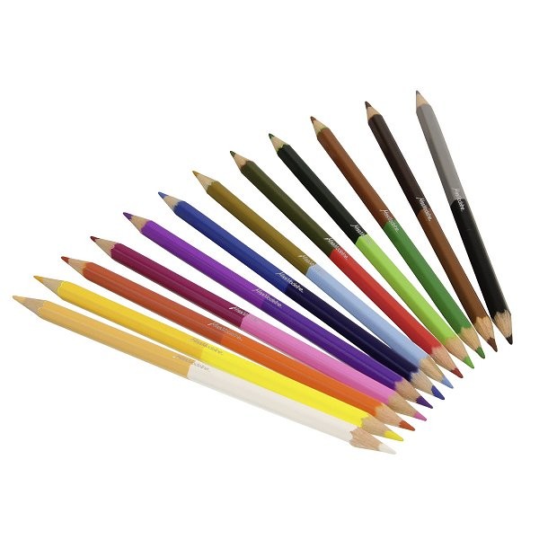 Crayons Miss Modeline : Tube de 12 crayons doubles pointes Juliette - Mandarine-62196O