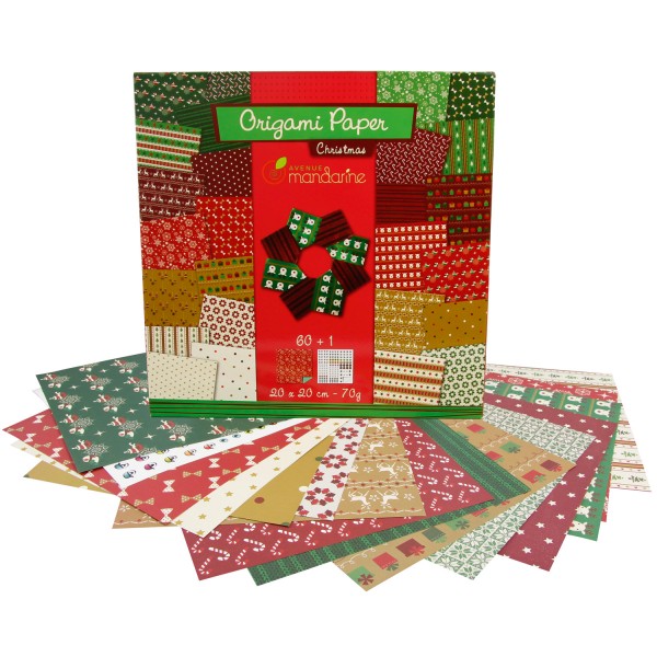 Kit créatif Origami : Papier Christmas - 52508O