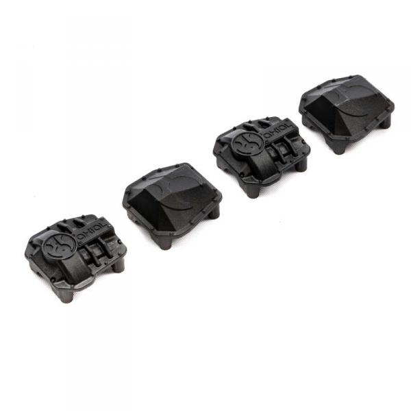 Axial AR45P AR45 Differential Covers, Black - SCX10 III - AXI232044