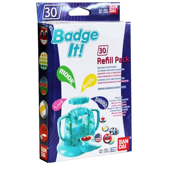 Badge it : Recharge 30 badges : Bleu - Bandai-8025-33302