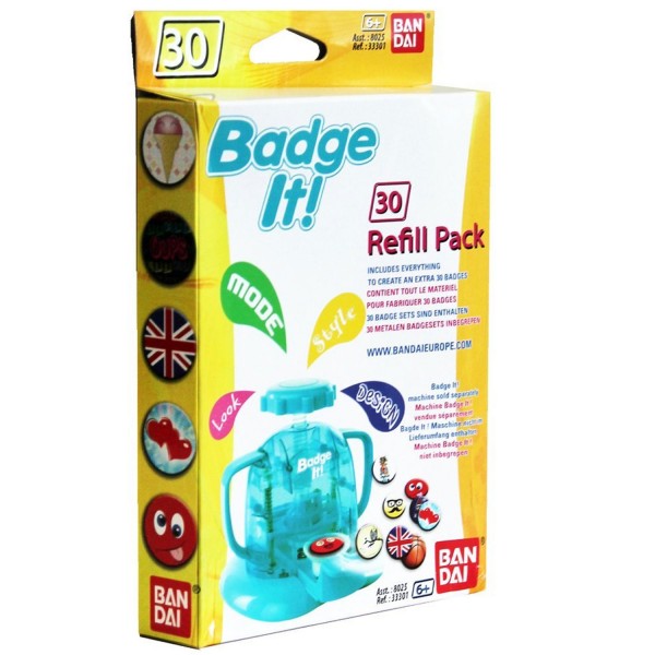 Badge it : Recharge 30 badges : Jaune - Bandai-8025-33301