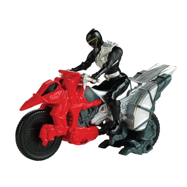 Figurine Power Ranger + Dino Cycle : Black Ranger - Bandai-42070-42072