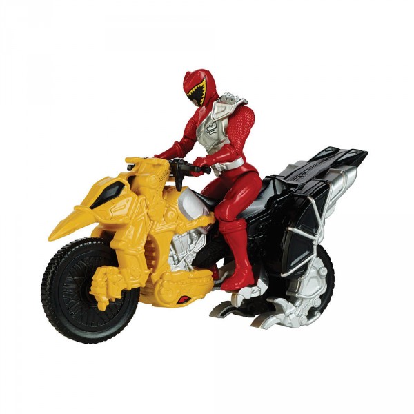 Figurine Power Ranger + Dino Cycle : Red Ranger - Bandai-42070-42071