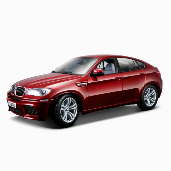Modèle réduit de voiture berline : BMW X6 M rouge : Echelle 1/18 - BBurago-12081-1