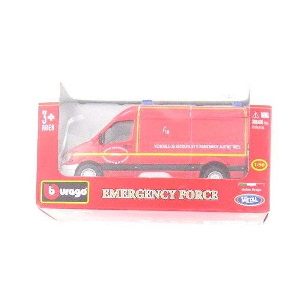 Modèle réduit Emergency Force Echelle 1/50 : Camion pompiers SDISS - BBurago-32000-6