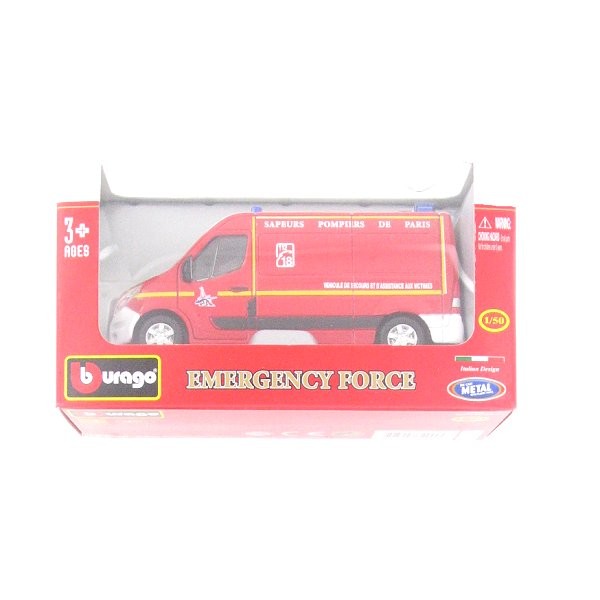 Modèle réduit Emergency Force Echelle 1/50 : Camion Sapeurs Pompiers de Paris - BBurago-32000-2