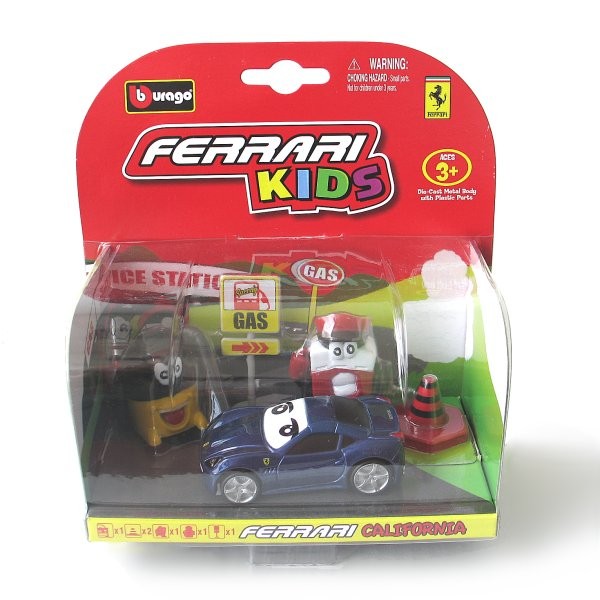 Modèle réduit Ferrari Kids : California bleu avec accessoires - BBurago-31250-8