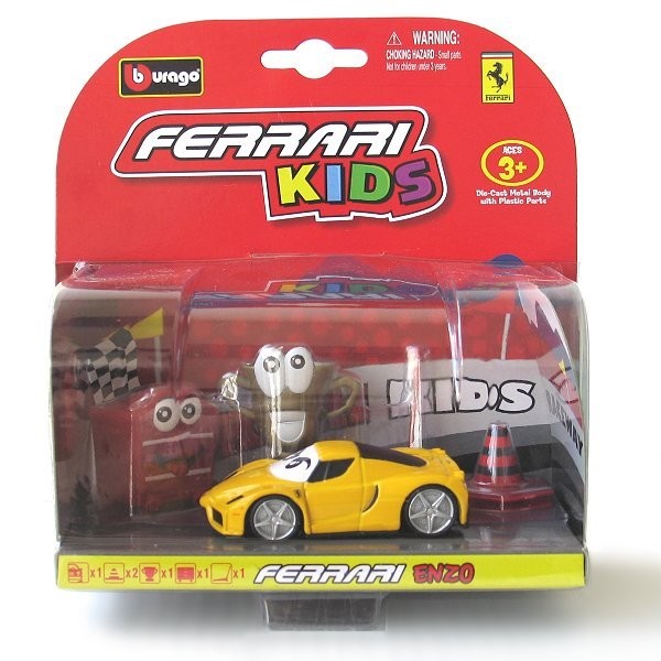 Modèle réduit Ferrari Kids : Enzo jaune avec accessoires - BBurago-31250-7