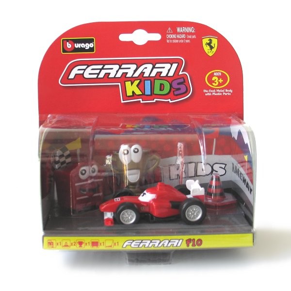 Modèle réduit Ferrari Kids : F10 rouge avec accessoires - BBurago-31250-1