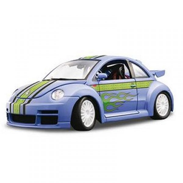 Modèle réduit - Volkswagen New Beetle Cup - Collection Gold -  Echelle 1/18 : Bleu - BBurago-12058-1