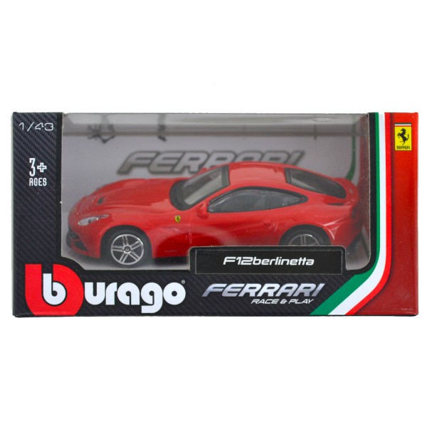Modèle réduit Ferrari Race & Play 1/43 : Ferrari F12 Berlinetta - Bburago-36100-2