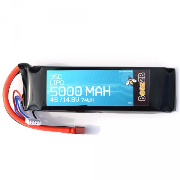 Batterie Lipo 4S 14.8v 5000mAh 35C - BEEBAF4S5000