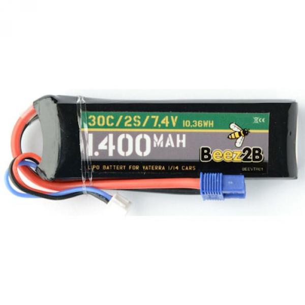 Batterie Lipo 2s 7.4v 1400mAh pour Vaterra 1/14 Cars - BEEVTR01