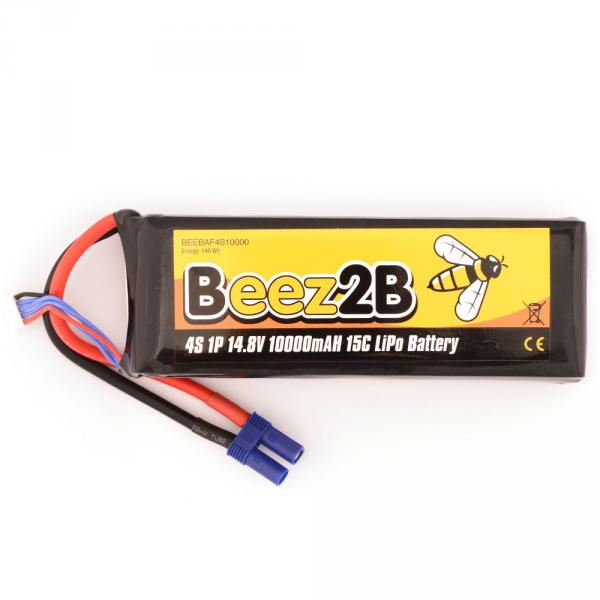 Batterie Lipo 4S 14.8v 10.000mAh 15C (41 x 60 x 170mm - 900g) - BEEBAF4S10000