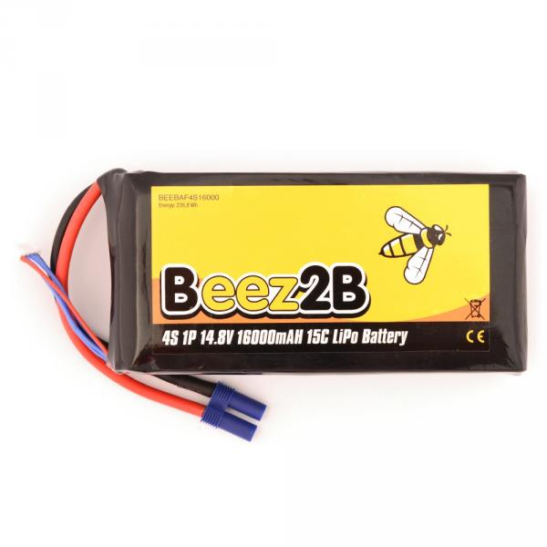 Batterie Lipo 4S 14.8v 16.000mAh 15C (44 x 85 x 175mm - 1480g) - BEEBAF4S16000