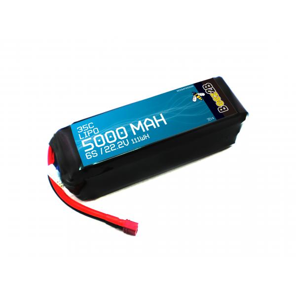 Batterie Lipo 6S 22.2v 5000mAh 35C (57 x 46 x 145mm - 780g) - BEEBAF6S5000