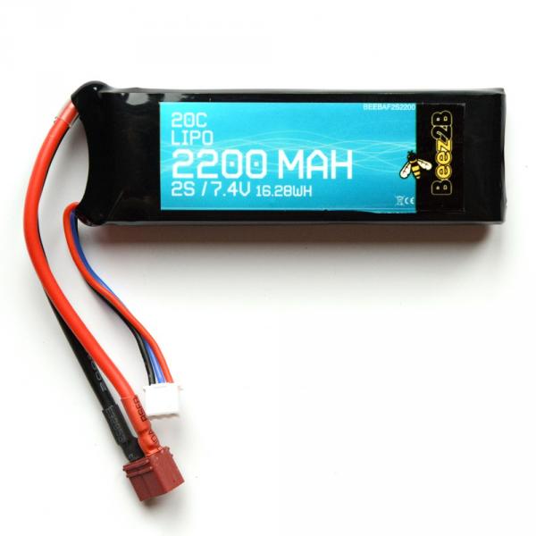 Batterie Lipo 2S 7.4v 2200mAh 20C - BEEBAF2S2200