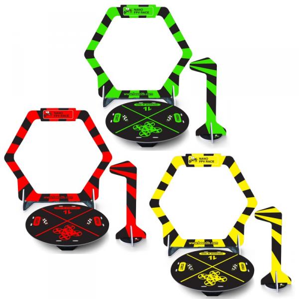 Gates, flags & bases for nano FPV racer (Yellow, Green & Red) - BEEGATE01