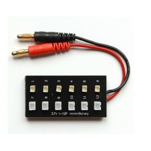 Câble de charge pour Lipo 1S 12 ports : 6x MCX & 6x MCPX - BEEC1035