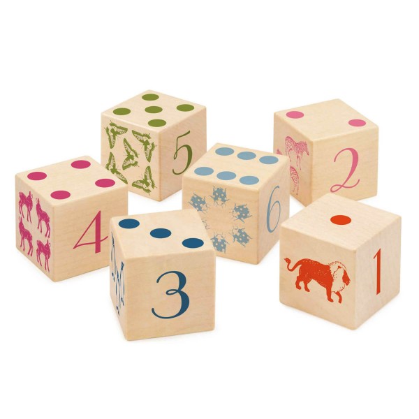 Cubes en bois : 6 cubes animaux - Selecta-32097