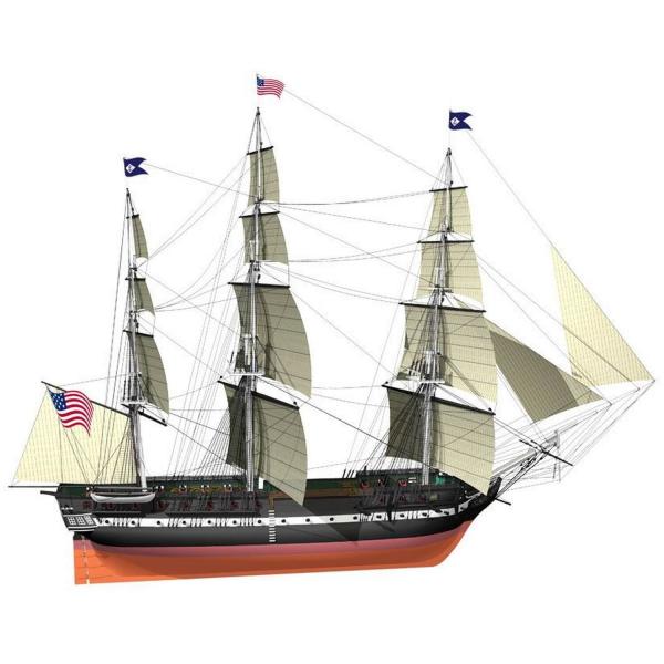 Maquette bateau en bois : USS Constitution - Billing-439902
