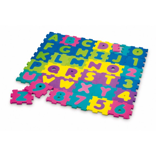 Dalles en mousse alphabet/chiffres : 36 pièces - LGRI-BLY1101