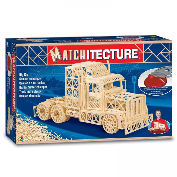 Maquette en allumettes : Matchitecture : Camion remorque - Bojeux-6622