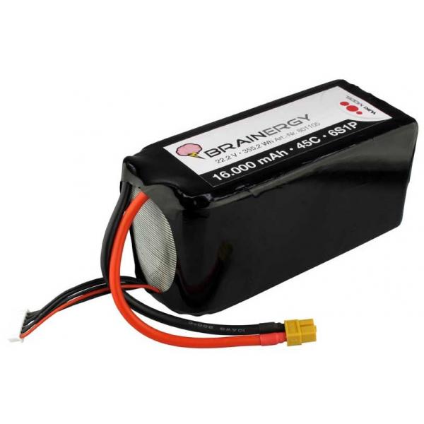 LiPo 6s1p 22,2V 16.000mAh 45C XT60 BRAINERGY - 801105