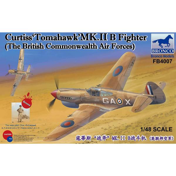 Maquette avion : Curtiss"Tomahawk'MK.II B Fighter (The British Commonwealth Air Forces) - Bronco-BRMFB4007
