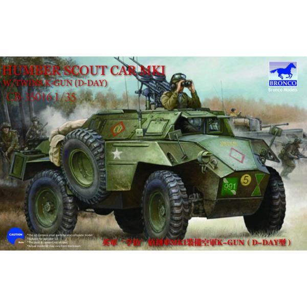 Maquette véhicule militaire : Voiture de reconnaissance Humber Mk.I w/twin k-gun - Bronco-CB35016