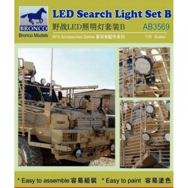 Maquette accessoire : LED Search Ligt Set B - Bronco-BRMAB3569