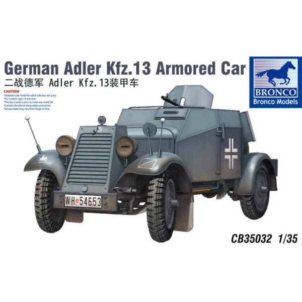 Maquette véhicule militaire : Adler Kfz.13 - Bronco-CB35032