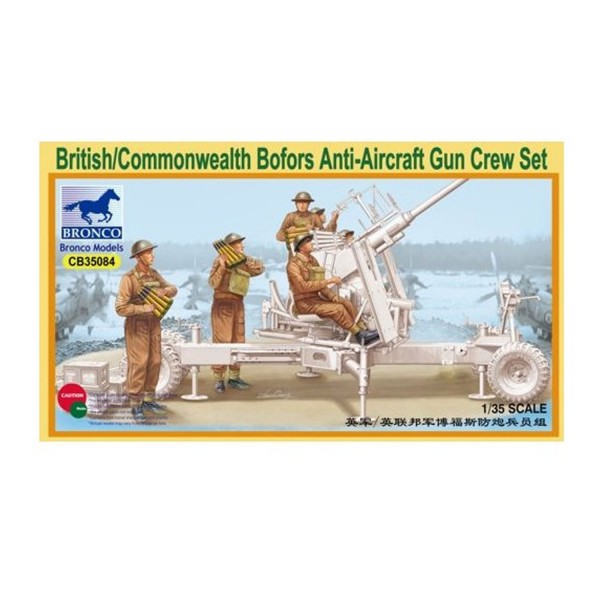 Maquette figurines : Set artilleurs britannique Commonwealth - Bronco-BRM35084