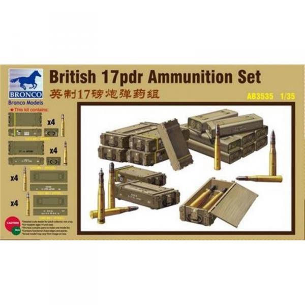Accessoires de maquettes militaires : Ensemble de de munitions britanniques 17pdr - Bronco-BRMAB3535