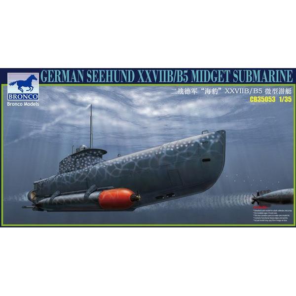 German Seehund XXVII B/B5 Midget Submari (2 options in 1)- 1:35e - Bronco Models - CB35053