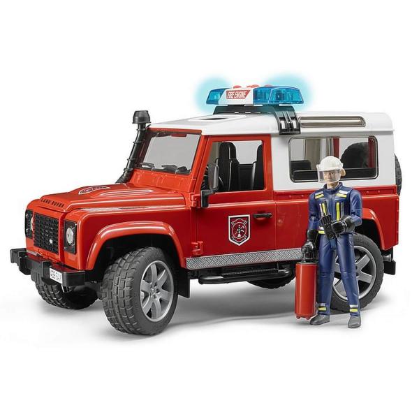 Véhicule de pompier Land Rover Defender Station - Bruder-2596