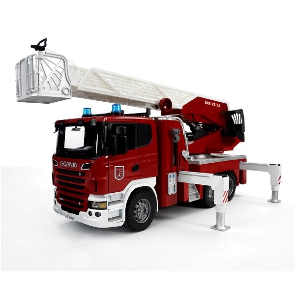 Camion de pompier Scania R-serie avec échelle et pompe à eau - Bruder-03590